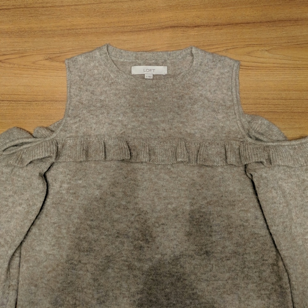 Loft Cold Shoulder Sweater - Small - Picture 2 of 4